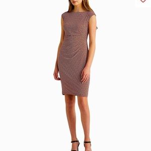 NWOT LAUREN Ralph Lauren
Print Ruched Boatneck Dress